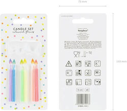 ikonka Birthday Candle Multicolored 6pcs (Μiscellaneous colours) KX4566