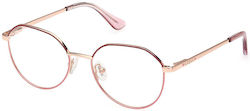 Guess Kids Metal Prescription Eyeglass Frame Burgundy Guess Kids Metal Prescription Eyeglass Frame Burgundy