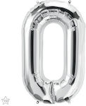 Ballon Folie Jumbo Zahl Silber 88cm