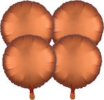 Set of 4 Balloons Foil Orange