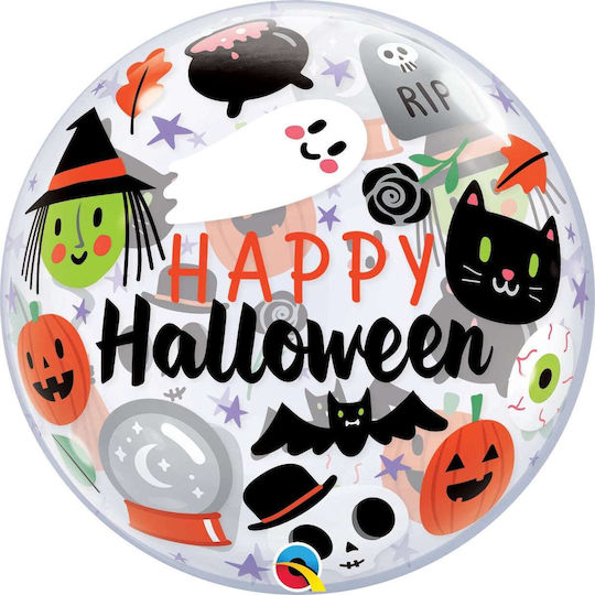 Μπαλόνι Στρογγυλό Halloween Bubble Jumbo Πορτοκαλί 56εκ.