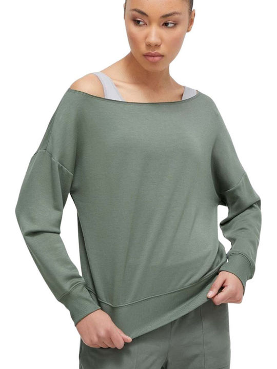 DKNY Damen Bluse Langärmelig Grün