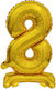 Balloon Foil Number 8 Gold 38cm