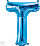 Balloon Foil Letter Τ Blue