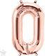 Luftballon Folie Zahl 0 Rose Gold Mini 41cm Pink Gold