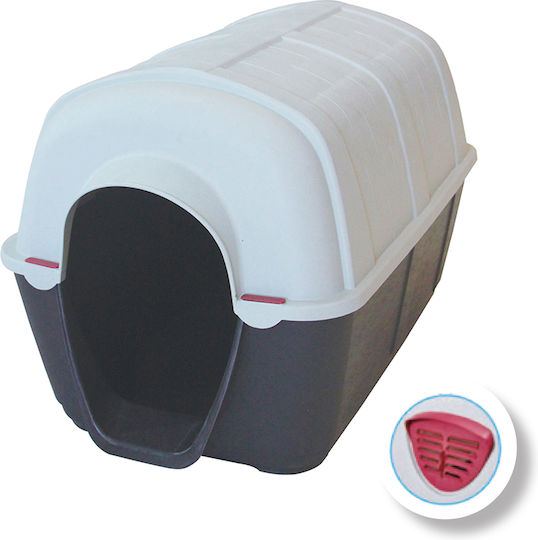 Glee Olympus Dog House Plastic Outdoor Black 80x50.7x50.6cm
