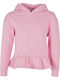Kids Sweatshirt with Hood and Pockets girlypink Organic
