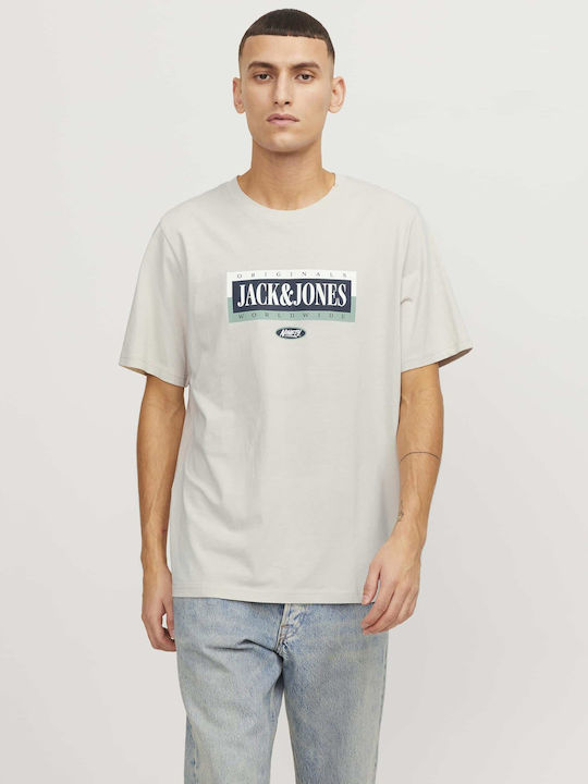 Jack & Jones Ανδρικό T-shirt Κοντομάνικο Moonbeam