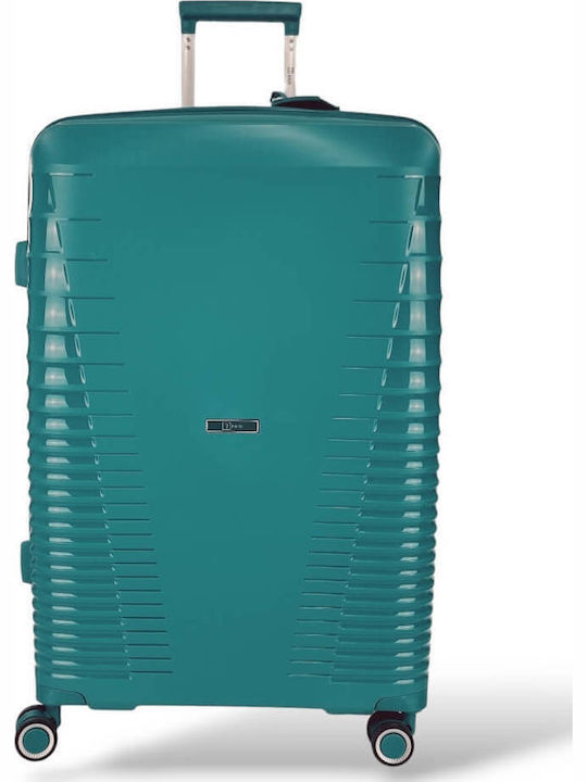 Rain Large Hard Petrol Travel Suitcase With 4 W...