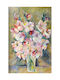 Blumen Rahmen auf Segeltuch 40x60cm