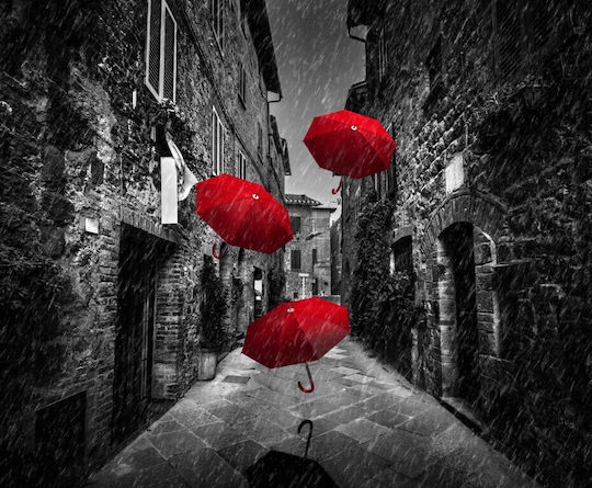 Street From Tuscany Cadru pe Pânză 50x50cm