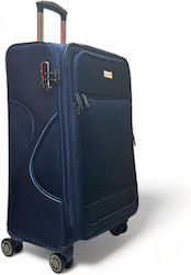 Olia Home Medium Travel Bag Blue with 4 Wheels Height 57cm