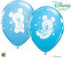 Set of 25 Balloons Latex Mickey Blue