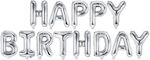 Set of 13 Balloons Foil Silver Jumbo Birthday-Celebration 340cm