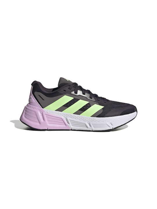 Adidas Questar 2 Sport Shoes Running Aurora Black / Green Spark / Bliss Lilac