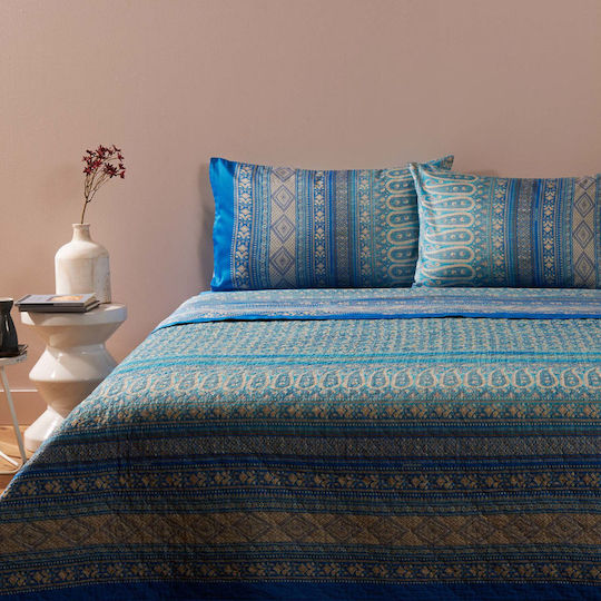 Bassetti Sheet Sets Queen 250x280cm. Blue 4pcs