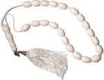 Camel Bone Worry Beads with 22 Beads White