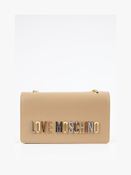 Moschino Damen Tasche Schulter Beige