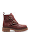 Leder Stiefeletten Damen Braun
