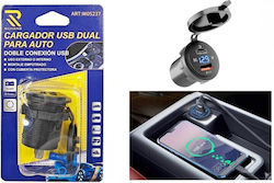 Φορτιστής Αυτοκινήτου με Θύρες 1xUSB-A 1xType-C και Καλώδιο Type-C