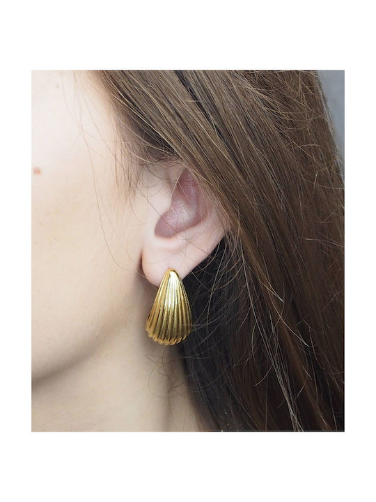 Earrings Hoops made of Steel Gold Plated