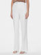 New Carla Women's Fabric Trousers Slim Fit White