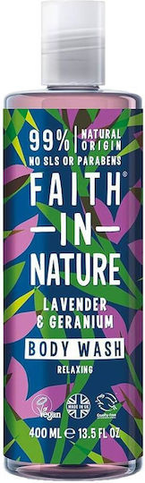 Faith in Nature Gel de Duș cu Ovăz și Miros de Lavandă 400ml