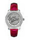 Marc Ecko Damen Uhr mit Fuchsie Lederarmband