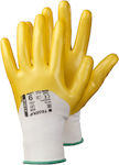 Safety Jogger Waterproof Gloves for Work Garden Yellow Nitrile 1pcs