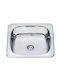 Inter Ceramic Ένθετος Νεροχύτης Δεξιός Inox Μ48xΠ42cm Γκρι
