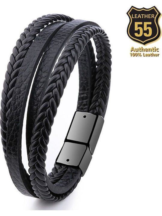 Leather 55 Men's Bracelet made of Leather