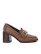 Leder Pumps Taupe