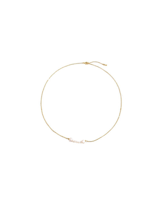 Necklace from Gold 14K with Pearls