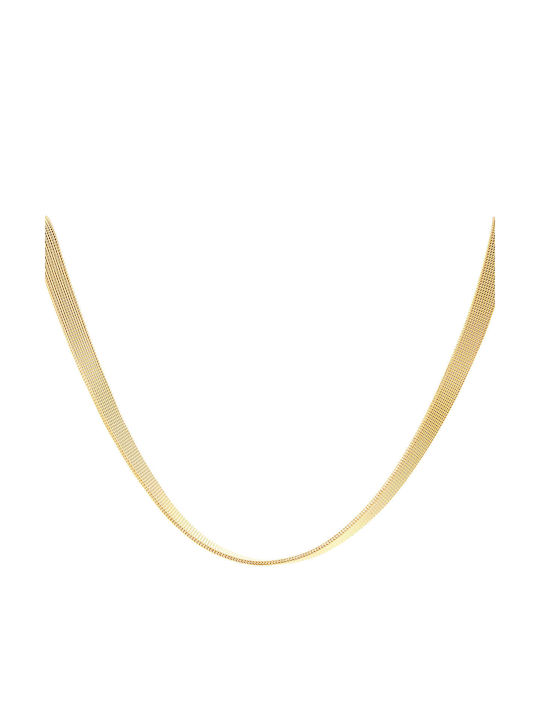 Chain Neck made of Steel Gold-Plated Length 35cm