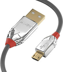 Lindy 36651 Редовна USB 2.0 към Микро USB 0.5м Сив