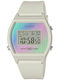 Casio Women's Watch Chronograph with Beige Rubber Strap