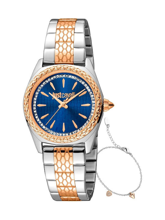 Just Cavalli Watch with Pink Gold Metal Bracelet