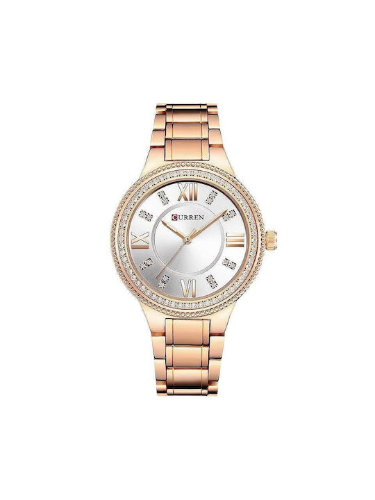 Curren Watch with Pink Gold Metal Bracelet