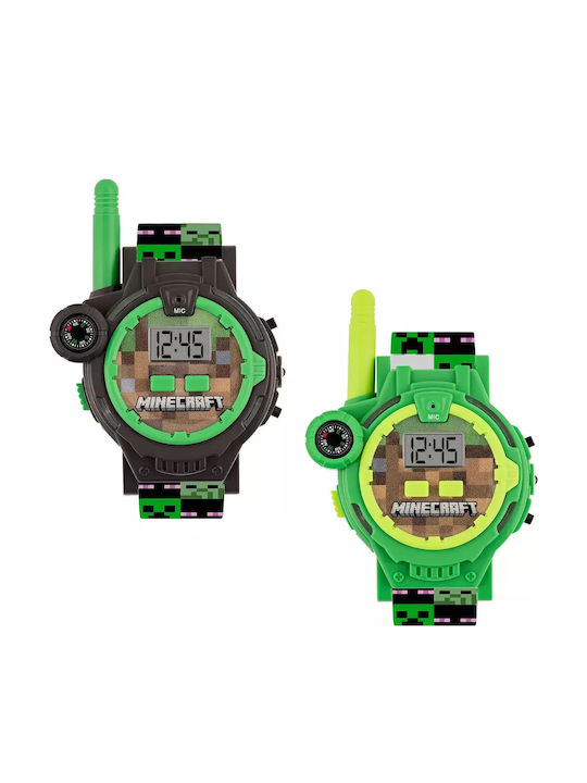 Disney Ceas digital pentru copii Minecraft cu curea din cauciuc/plastic Verde