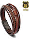 Leather 55 Ανδρικό Βραχιόλι από Δέρμα