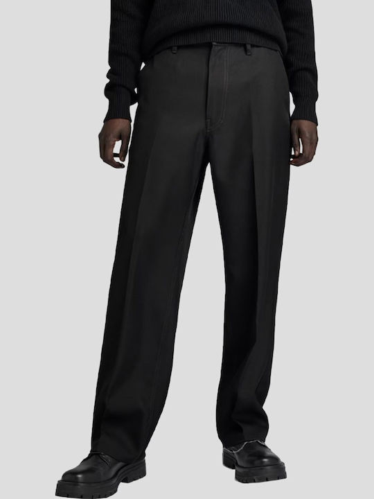Modson Herrenhosen Chino in Gerader Bein Stil Schwarz