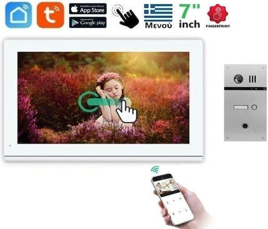 Joytimer Wireless Video Intercom Set Wi-Fi White