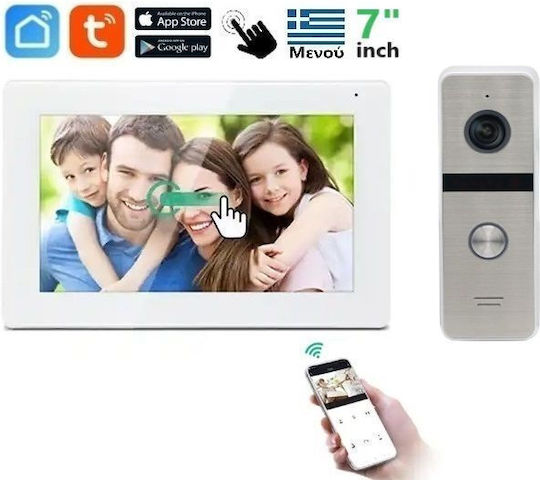 Joytimer Wireless Video Intercom Set Wi-Fi White