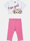 Kids' Set with Leggings Summer 2pcs White