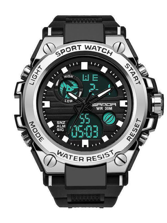 Sanda Analog/Digital Men's Watch 53mm Chronograph Battery with