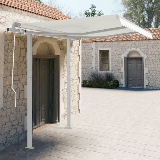 vidaXL Στύλοι Τέντας 300x245cm Λευκοί