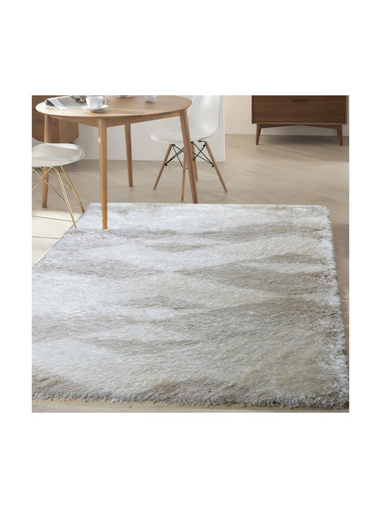 Saray Home Pleusure Rug Rectangular Shaggy Furry Ivory Coast