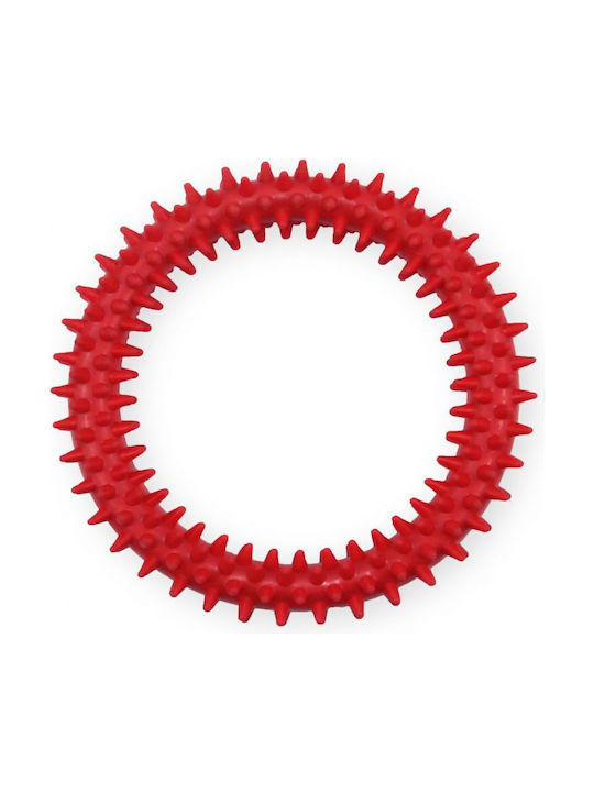 Pet Nova Pet Nova Dental Ring Toy for Puppy made of Rubber with Sound Large Red 1pcs