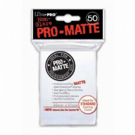 Ultra Pro PRO-Matte Standard Card Sleeves Standard Size 50τμχ White
