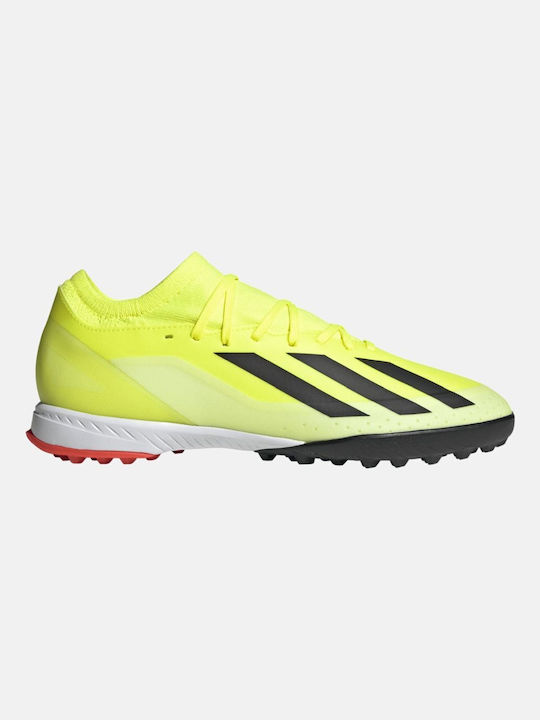 Adidas X Crazyfast League TF Niedrig Fußballschuhe mit geformten Stollen Team Solar Yellow 2 / Core Black / Cloud White